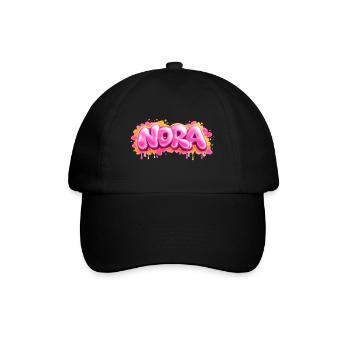 NORA GRAFFITI NAME FOR PERFECT GIFT PRINTABLE on c - Casquette classique - noir/noir - Devant