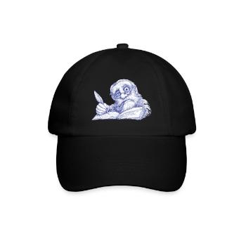 Senior Writer with Pen Drawing - Baseball Cap - black/black - Front