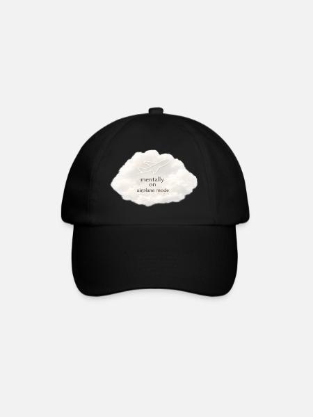Mentaler Flugzeugmodus - Baseballkappe - Schwarz/Schwarz