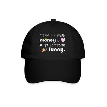 Faites votre propre argent – Épousez quelqu’un de drôle - Casquette classique - noir/noir - Devant