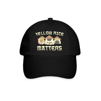Funny Rice Saying - Yellow Rice Matters - Baseball Cap - black/black - Front