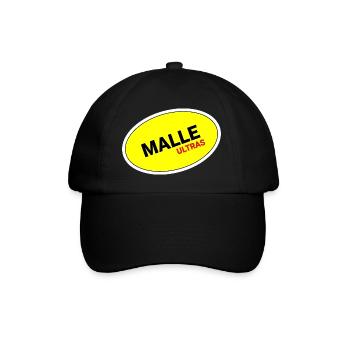 Malle Ultras Gelb Oval Sticker - Baseballkappe - Schwarz/Schwarz - Vorne
