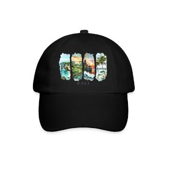 Design de Bali – Motif de vacances sur une île tropicale - Casquette classique - noir/noir - Devant