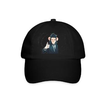 MONKEY - Baseballkappe - Schwarz/Schwarz - Vorne