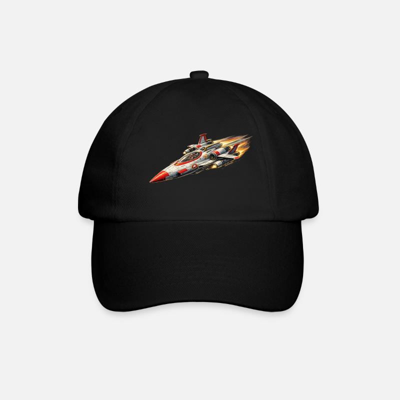 Starfighter / Raumschiff Logo - Baseballkappe - Schwarz/Schwarz