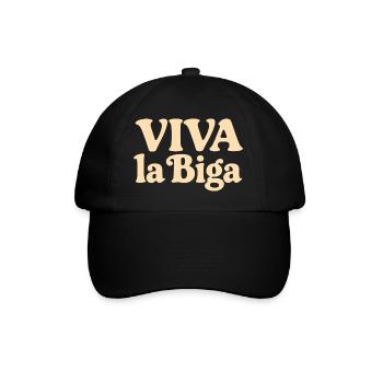 Viva la Biga - Es lebe der Vorteig! - Baseballkappe - Schwarz/Schwarz - Vorne