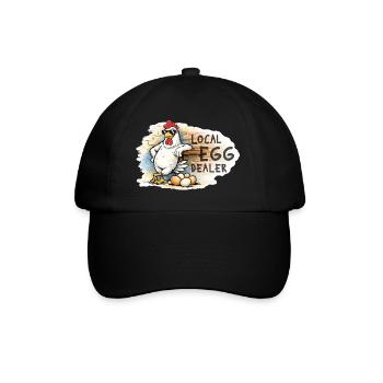 Cheeky Rooster – Funny Chicken Farm Motif - Baseball Cap - black/black - Front