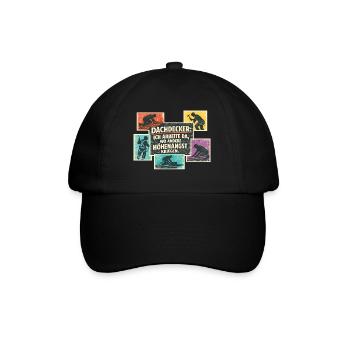 Roofer Saying Retro Collage - Baseball Cap - black/black - Front