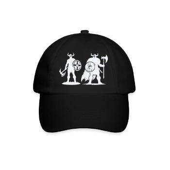Duo viking : Bouclier et Hachette dans l’ombre - Casquette classique - noir/noir - Devant