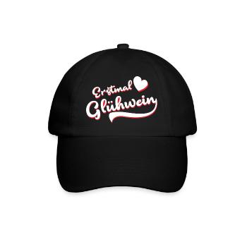 First mulled wine / Christmas market - Baseball Cap - black/black - Front