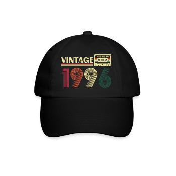 1996 Vintage Cadeau D'anniversaire Homme Femme - Casquette classique - noir/noir - Devant