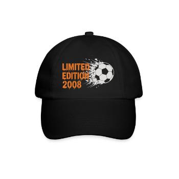 Fußball 2008 Geburtstag Limited Edition - Baseballkappe - Schwarz/Schwarz - Vorne
