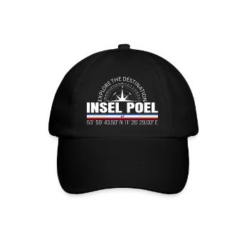 Insel Poel - Baseballkappe - Schwarz/Schwarz - Vorne