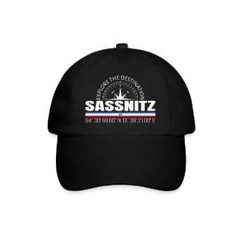 Sassnitz - Baseballkappe - Schwarz/Schwarz - Vorne