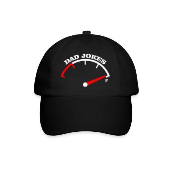 Dad Jokes Meter Tee Design - Baseball Cap - black/black - Front