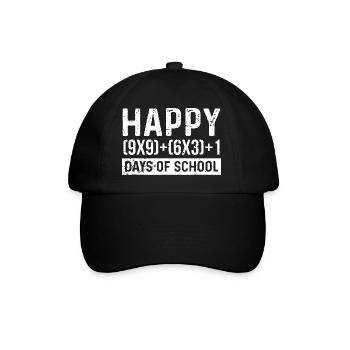 Happy Math Days Typography Tee - Baseball Cap - black/black - Front