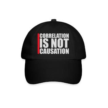 Correlation Is Not Causation Nerd Science - Baseball Cap - black/black - Front