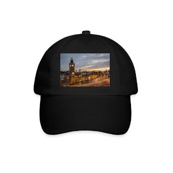 Landungsbrücken am Abend - Affiche - Casquette classique - noir/noir - Devant