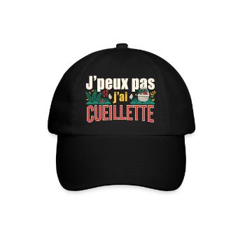J'peux pas j'ai cueillette - Casquette classique - noir/noir - Devant