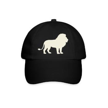 Silhouette de lion dans un ton crème - Casquette classique - noir/noir - Devant
