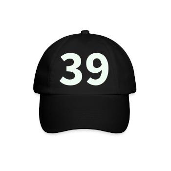 39- - Baseballkappe - Schwarz/Schwarz - Vorne