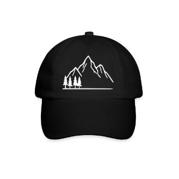 Mountain Hiking Mountaineering Gift - Baseball Cap - black/black - Front