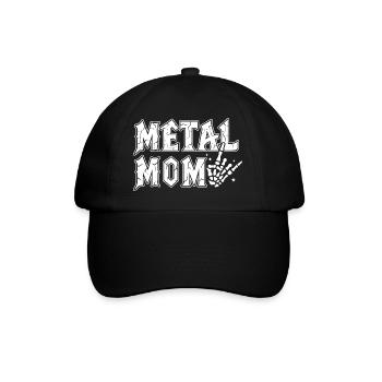 Metal Mom Gift Mom Heavy Metal Rock - Baseballkappe - Schwarz/Schwarz - Vorne