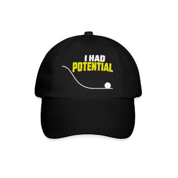 Ich hatte potenzielle Energie-Physique Humou - Baseballkappe - Schwarz/Schwarz - Vorne