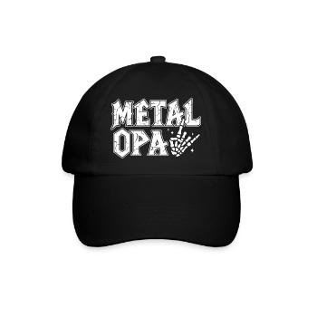 Metal Grandpa Heavy Metal Gift Rocker Skull - Baseball Cap - black/black - Front