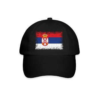 Country Serbia - Baseball Cap - black/black - Front