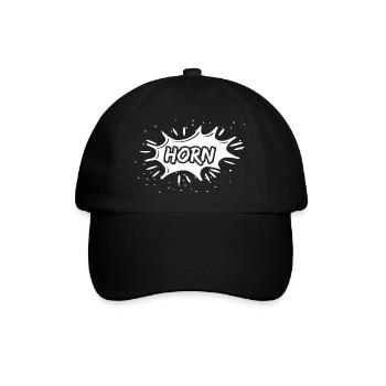 Horn as a gift - Baseball Cap - black/black - Front