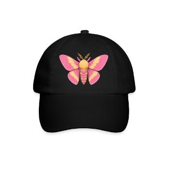 Rosy Maple Moth Dryocampa rubicunda Cartoon - Baseball Cap - black/black - Front