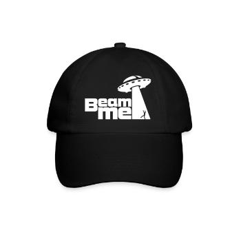 Beam me up! No.2 - Baseballkappe - Schwarz/Schwarz - Vorne