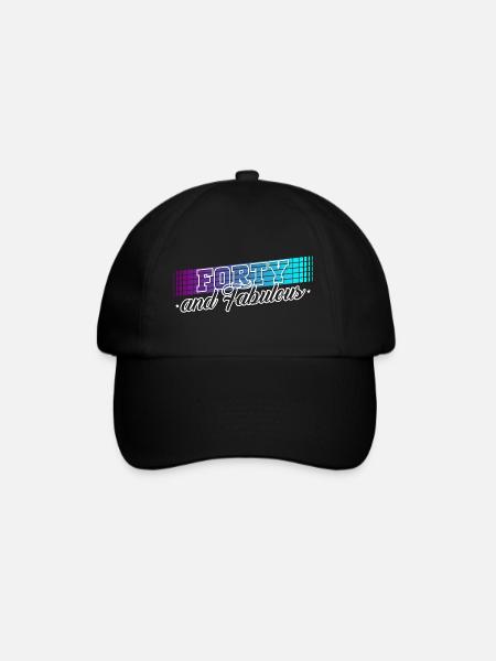 40. Geburtstag Geschenk Geburtstagsspruch 40 Jahre - Baseballkappe - Schwarz/Schwarz