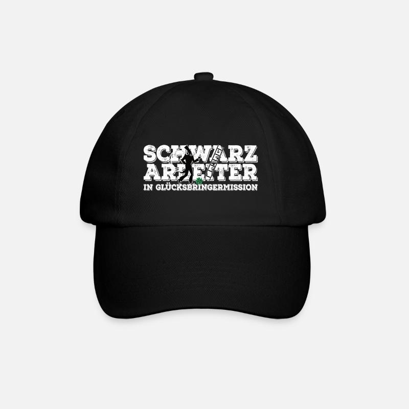 Schornsteinfeger Glücksbringer Kaminfeger Sottje - Baseballkappe - Schwarz/Schwarz