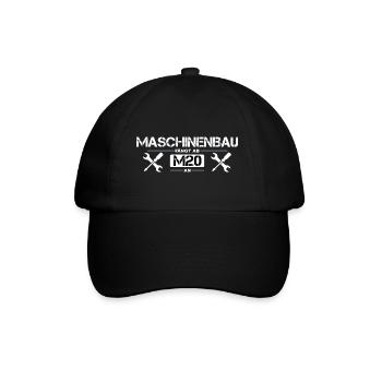 Maschinenbau Ingenieur - Lustiger Spruch - Baseballkappe - Schwarz/Schwarz - Vorne