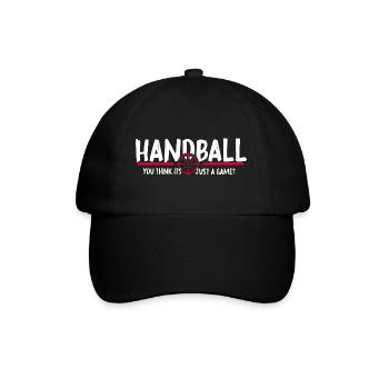 Handball Sprungwurf HandballGame Handballer - Baseballkappe - Schwarz/Schwarz - Vorne