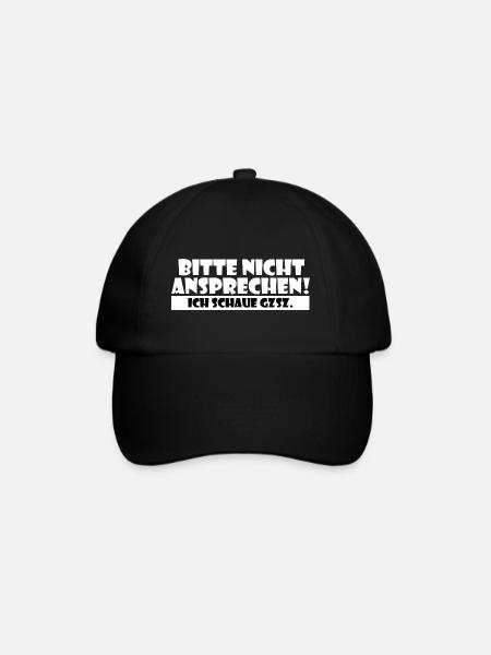 Bitte nicht ansprechen ich schaue gute zeiten GZSZ - Baseballkappe - Schwarz/Schwarz