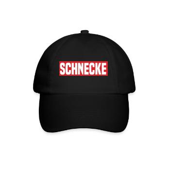 Schnecke Lustiger Kreisliga Fußball Spruch - Baseballkappe - Schwarz/Schwarz - Vorne
