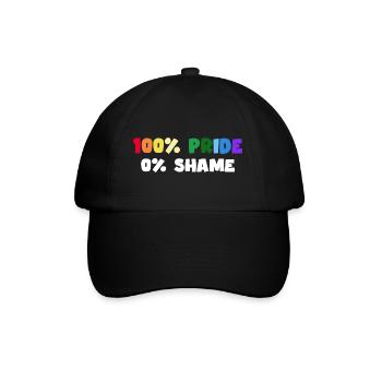 pride party people lgbt "no shame" - Baseballkappe - Schwarz/Schwarz - Vorne