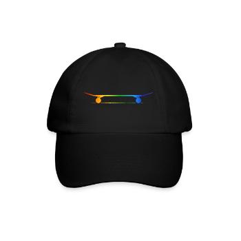 skateboard sk8 rainbow-grind SKATE skateboarder - Baseballkappe - Schwarz/Schwarz - Vorne