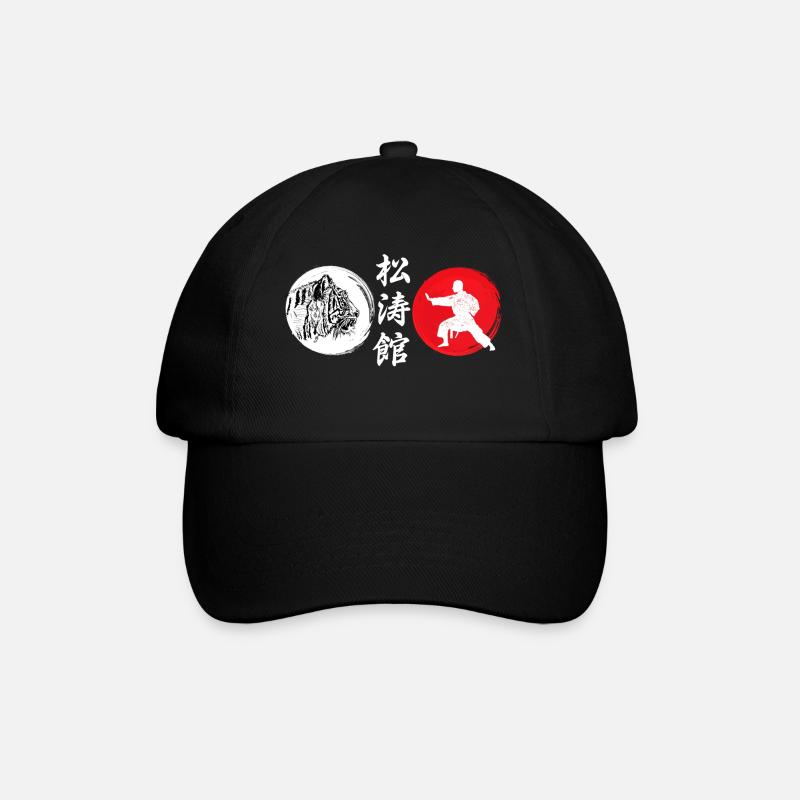 Karate Shotokan Tiger Logo - Baseballkappe - Schwarz/Schwarz