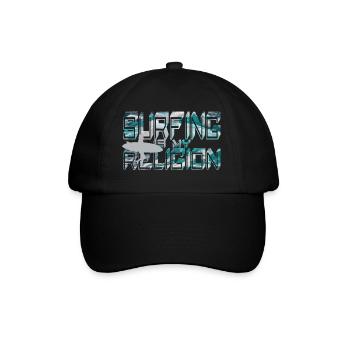 Surfing er min religion - Baseballkasket - sort/sort - Foran
