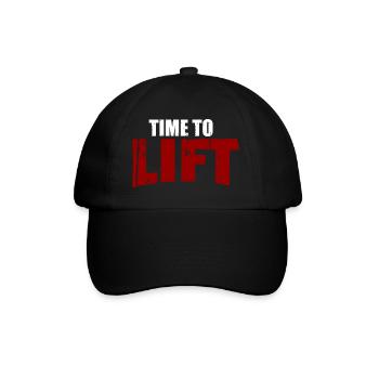 Time To Lift - Workout - Baseball Cap - black/black - Front
