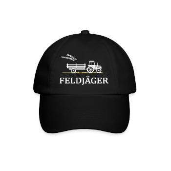 Traktor Traktorfahrer Landwirt Acker Feld - Baseballkappe - Schwarz/Schwarz - Vorne