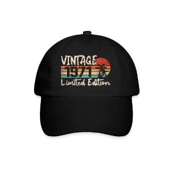 Jahrgang 1971 Jahrgang 1971 Geburtstagsgeschenk - Baseballkappe - Schwarz/Schwarz - Vorne