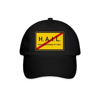 HAIL verlassen - Baseballkappe - Schwarz/Schwarz - Vorne