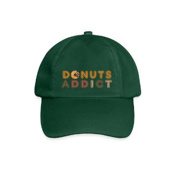 Donuts addict choco beads - Baseball Cap - bottle green - Front
