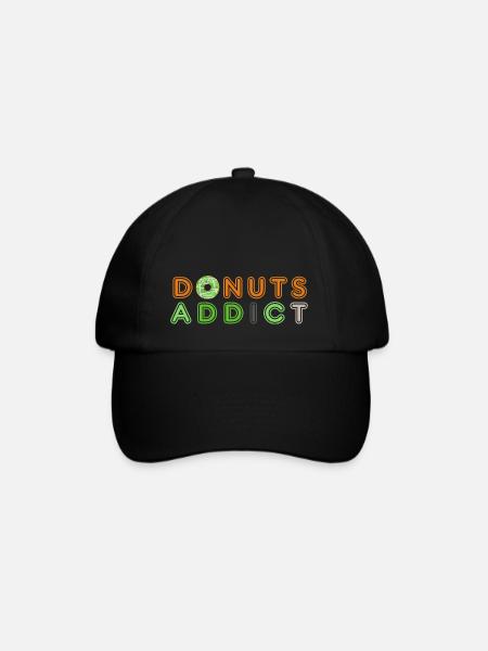 Donuts addict green - Baseball Cap - black/black