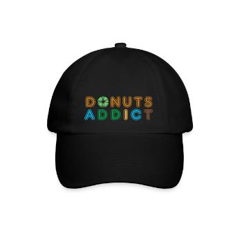 Donuts addict green choco - Casquette classique - noir/noir - Devant